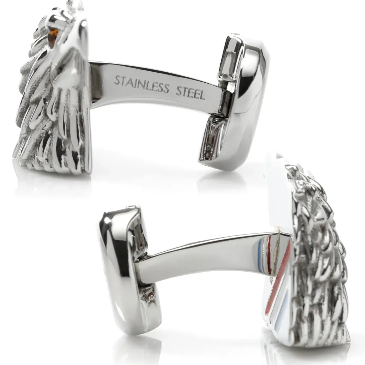Ox and Bull Trading Co. Stainless Steel Eagle Head Cufflinks