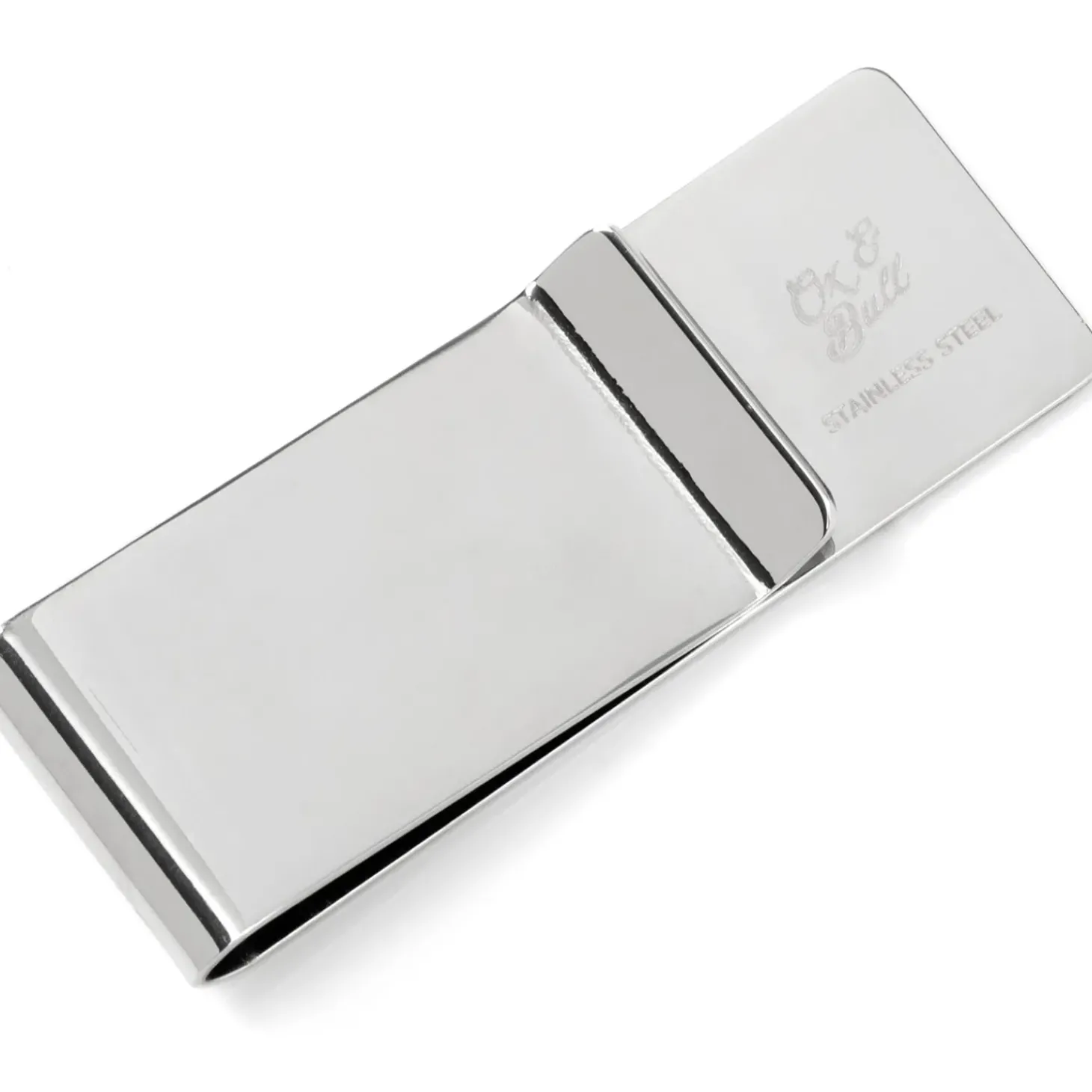 Ox and Bull Trading Co. Stainless Steel Engravable Money Clip