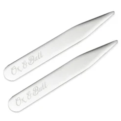 Ox and Bull Trading Co. Stainless Steel Engravable Collar Stays