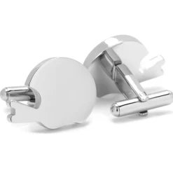 Ox and Bull Trading Co. Stainless Steel Engravable Football Helmet Cufflinks