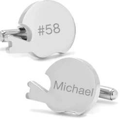 Ox and Bull Trading Co. Stainless Steel Engravable Football Helmet Cufflinks