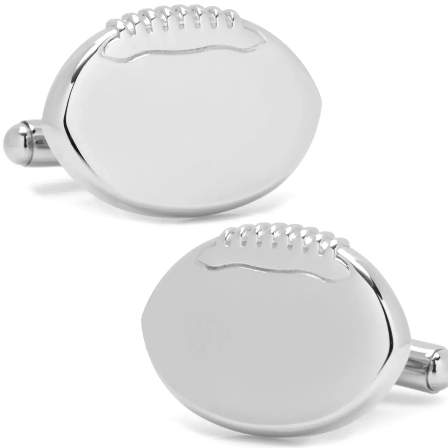 Ox and Bull Trading Co. Stainless Steel Engravable Football Cufflinks