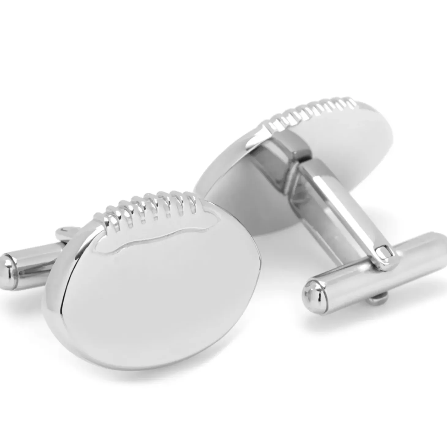 Ox and Bull Trading Co. Stainless Steel Engravable Football Cufflinks