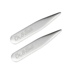 Ox and Bull Trading Co. Stainless Steel Engravable Short Collar Stays
