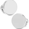 Ox and Bull Trading Co. Stainless Steel Engravable Classic Round Cufflinks