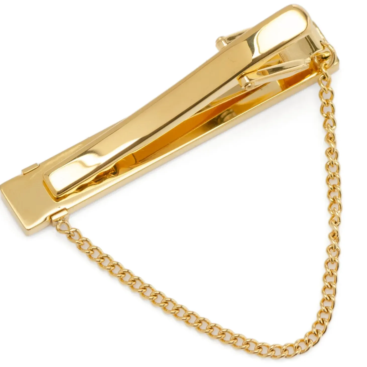 Ox and Bull Trading Co. Stainless Steel Gold Chain Tie Clip