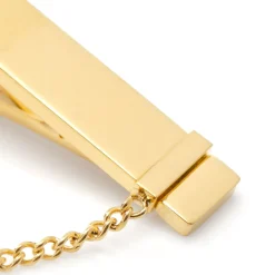Ox and Bull Trading Co. Stainless Steel Gold Chain Tie Clip