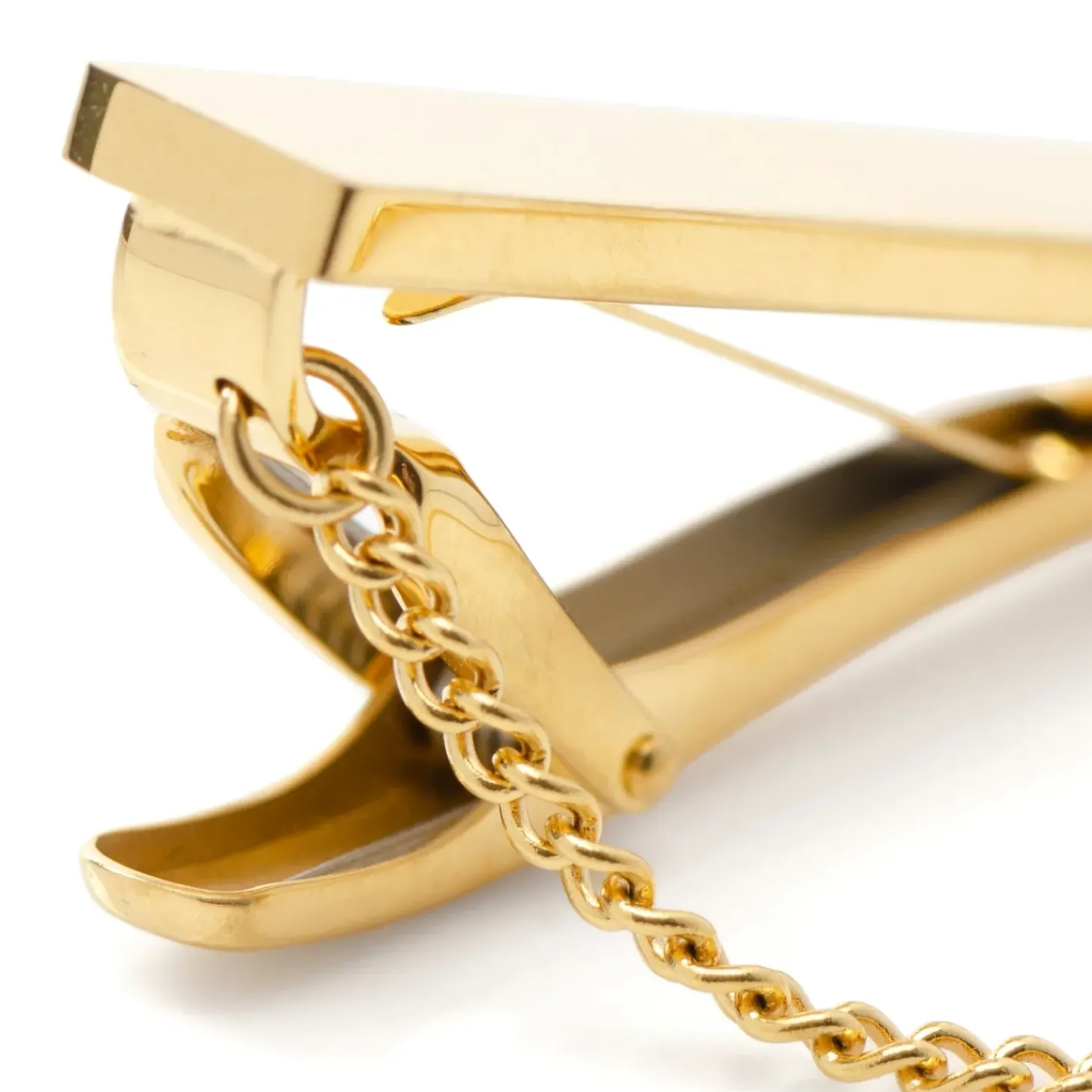 Ox and Bull Trading Co. Stainless Steel Gold Chain Tie Clip