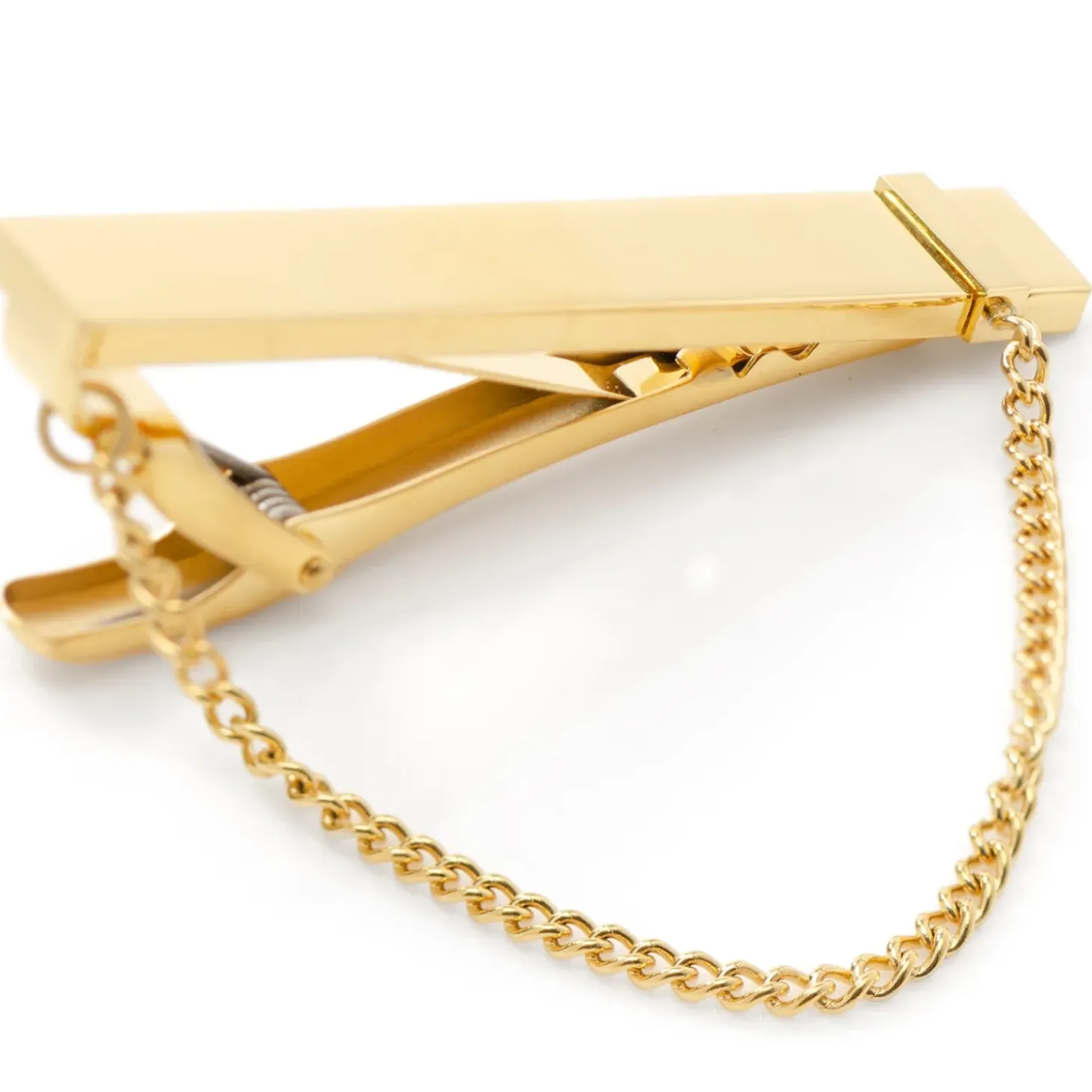 Ox and Bull Trading Co. Stainless Steel Gold Chain Tie Clip
