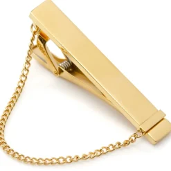 Ox and Bull Trading Co. Stainless Steel Gold Chain Tie Clip