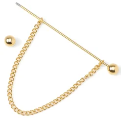 Ox and Bull Trading Co. Stainless Steel Gold Chain Collar Bar