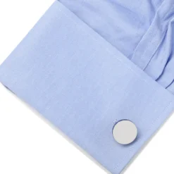 Ox and Bull Trading Co. Stainless Steel Lapis Mosaic Engravable Cufflinks
