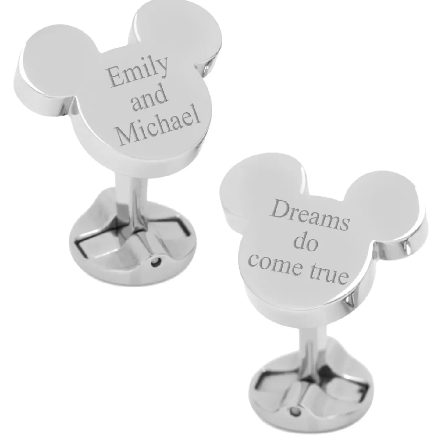Disney Stainless Steel Mickey Mouse Silhouette Cufflinks