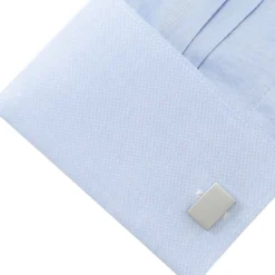 Ox and Bull Trading Co. Stainless Steel Rectangle Infinity Engravable Cufflinks