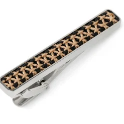 Ox and Bull Trading Co. Stainless Steel Rope Twist Silver Tie Clip