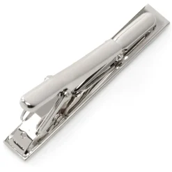 Ox and Bull Trading Co. Stainless Steel Rope Twist Silver Tie Clip