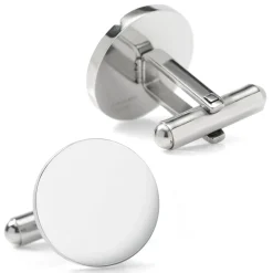 Cufflinks, Inc. Stainless Steel Round Infinity Engravable Cufflinks