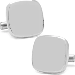 Ox and Bull Trading Co. Stainless Steel Soft Square Engravable Cufflinks