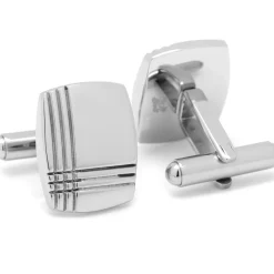 Ox and Bull Trading Co. Stainless Steel Tartan Plaid Cufflinks
