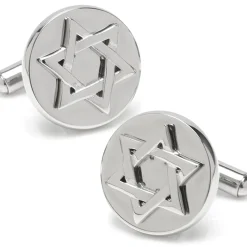 Ox and Bull Trading Co. Star of David Stainless Steel Cufflinks