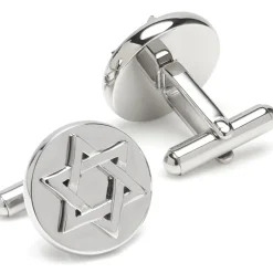 Ox and Bull Trading Co. Star of David Stainless Steel Cufflinks