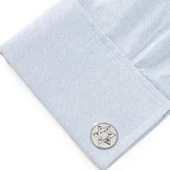 Ox and Bull Trading Co. Star of David Stainless Steel Cufflinks