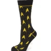 Star Trek Yellow Delta Shield Black Men's Socks