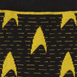 Star Trek Yellow Delta Shield Black Men's Socks
