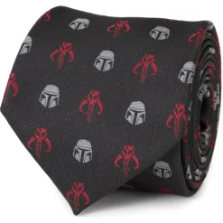 Star Wars Mando Black Red Men's Tie