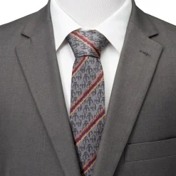Star Wars Mando Stripe Gray Men's Tie