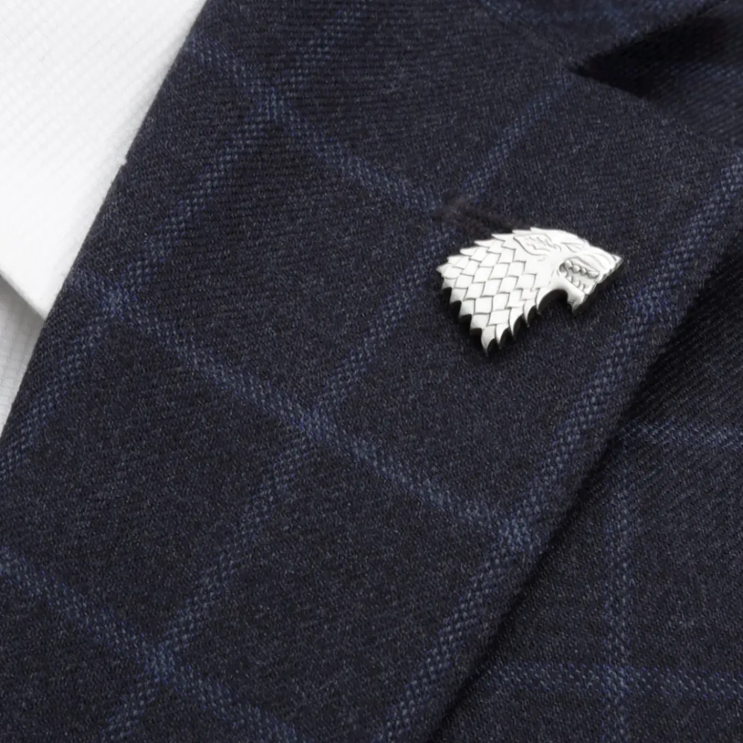 Game of Thrones Stark Direwolf Antiqued Lapel Pin