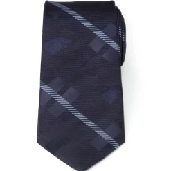 Game of Thrones Stark Direwolf Blue Plaid Silk Men's Tie