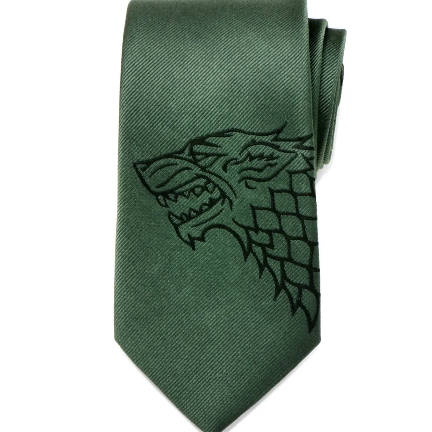 Game of Thrones Stark Direwolf Green Men's Tie