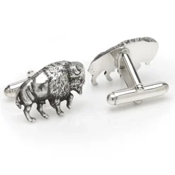 Max Lang Sterling Buffalo Cufflinks