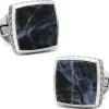 Ox and Bull Trading Co. Sterling Classic Scaled Lapis Cufflinks
