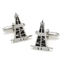 Max Lang Sterling Oil Derrick Cufflinks