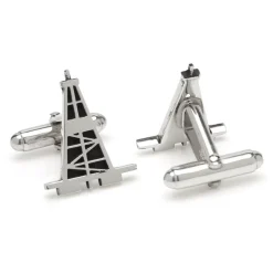 Max Lang Sterling Oil Derrick Cufflinks