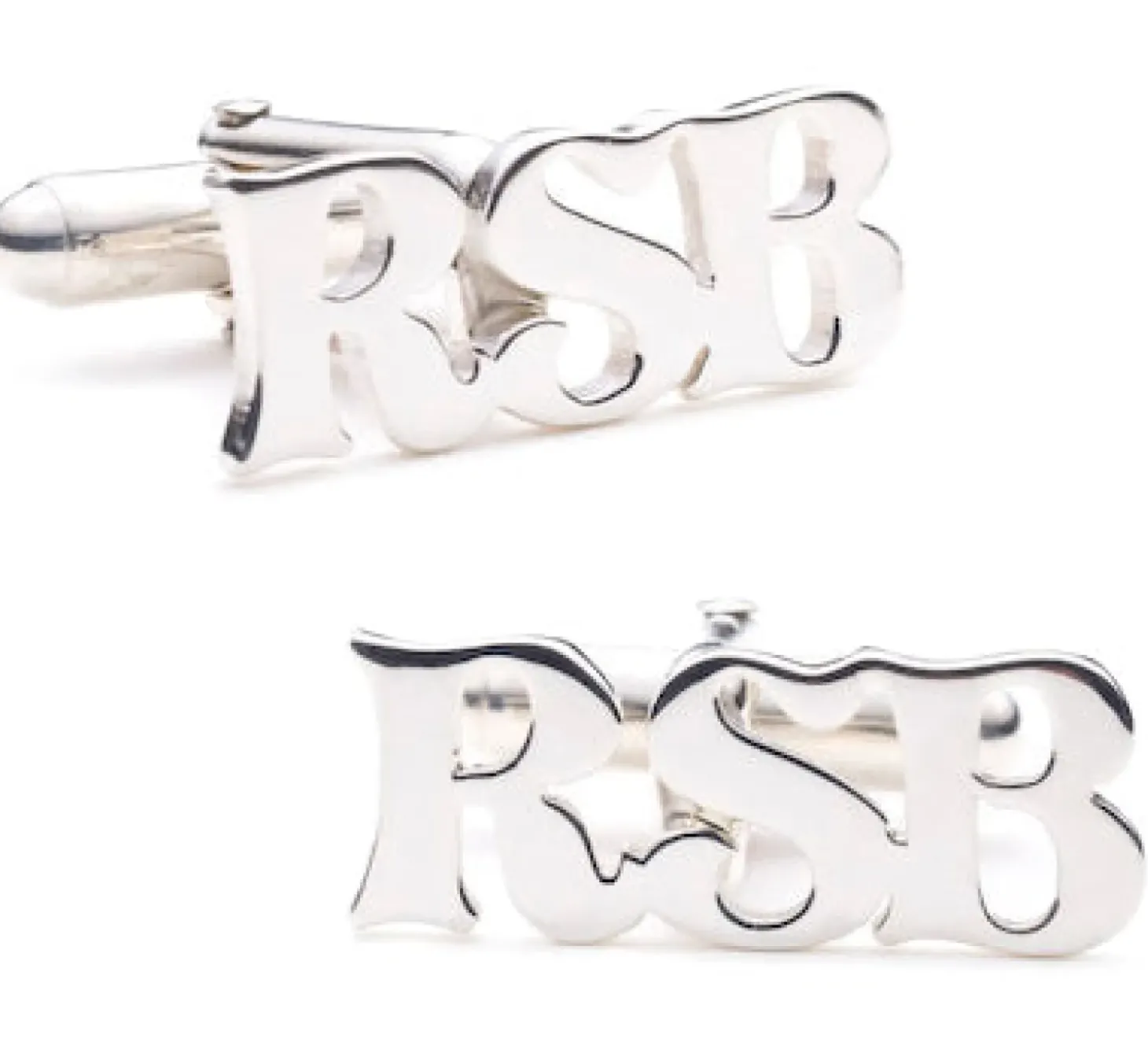 Max Lang Sterling Personalized Cutout Initial Cufflinks