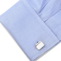 Ox and Bull Trading Co. Sterling Rectangular Engravable Cufflinks