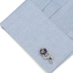 Jan Leslie Sterling Silver Atlas Carrying The World Cufflinks