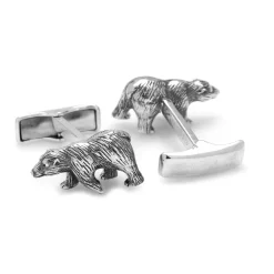 Ox and Bull Trading Co. Sterling Silver Bear Cufflinks
