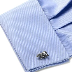 Ox and Bull Trading Co. Sterling Silver Bear Cufflinks