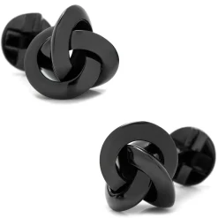 Ox and Bull Trading Co. Sterling Silver Black Knot Cufflinks