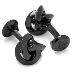 Ox and Bull Trading Co. Sterling Silver Black Knot Cufflinks
