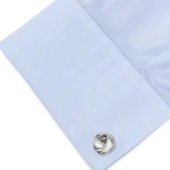 Ox and Bull Trading Co. Sterling Silver Braided Knot Cufflinks