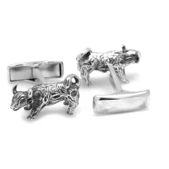 Ox and Bull Trading Co. Sterling Silver Bull Cufflinks