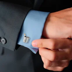 Jan Leslie Sterling Silver Champagne Bucket Cufflinks