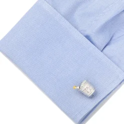 Jan Leslie Sterling Silver Champagne Bucket Cufflinks