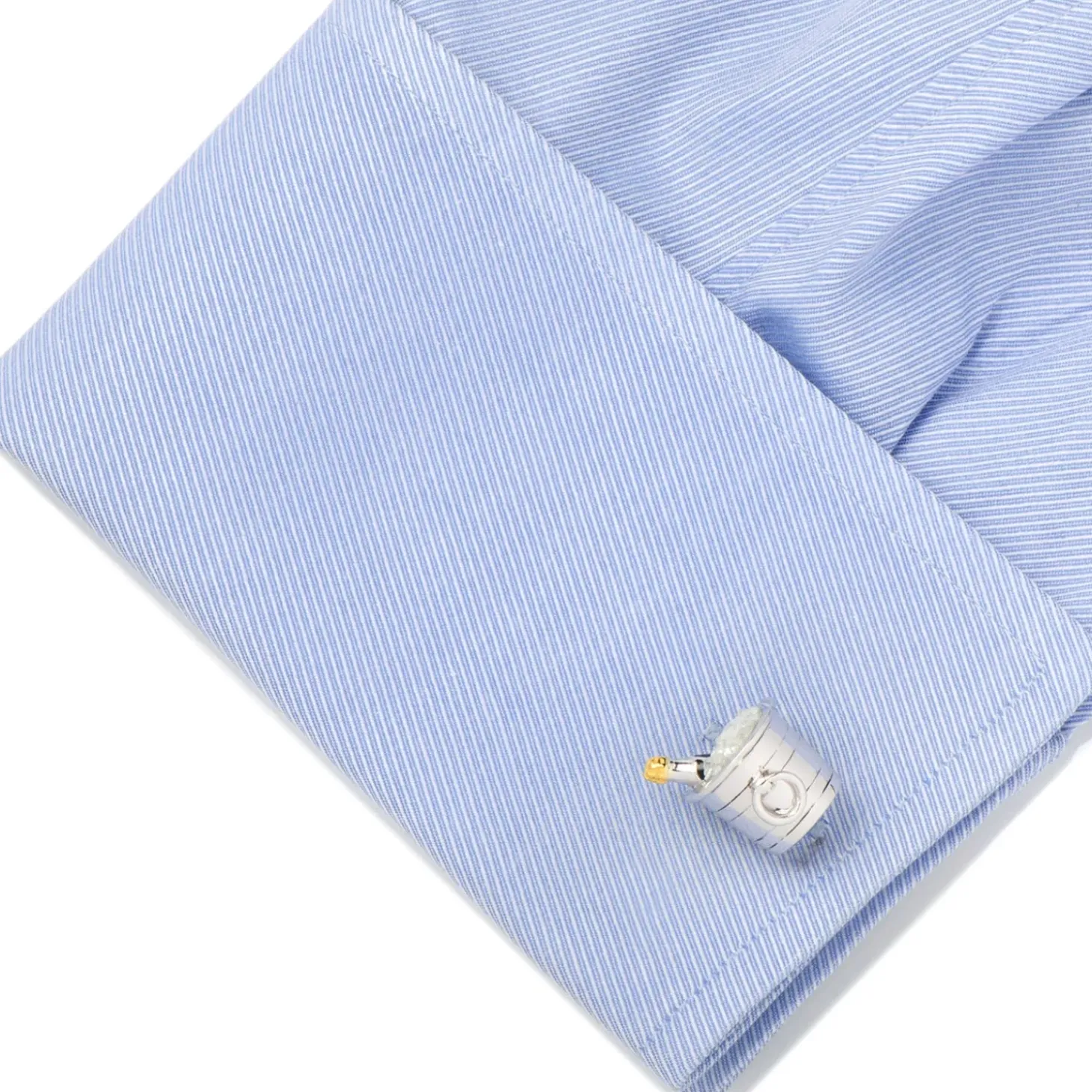 Jan Leslie Sterling Silver Champagne Bucket Cufflinks