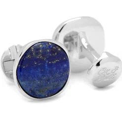 Ox and Bull Trading Co. Sterling Silver Classic Formal Lapis Cufflinks